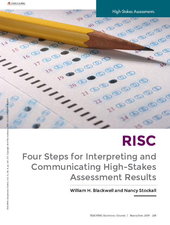 (PDF) RISC: Four Steps for Interpreting and Communicating High-Stakes ...