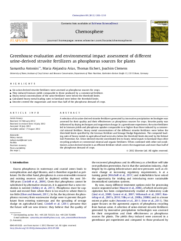 (PDF) Greenhouse evaluation and environmental impact assessment of