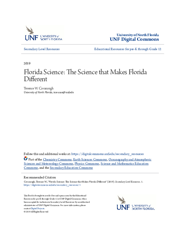 (PDF) Florida Science: The Science that Makes Florida Different