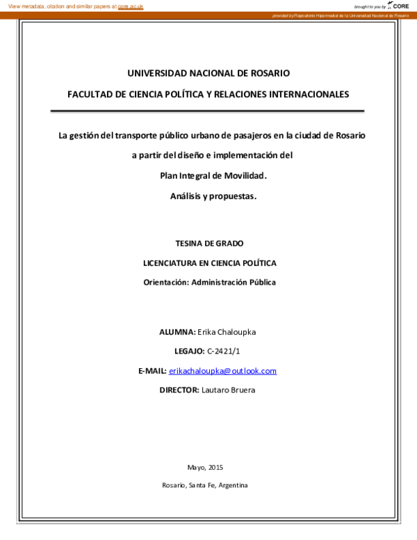 (PDF) La gestión del transporte público urbano de pasajeros en la ...