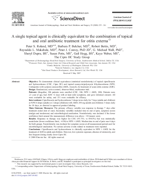(PDF) A single topical agent is clinically equivalent to the