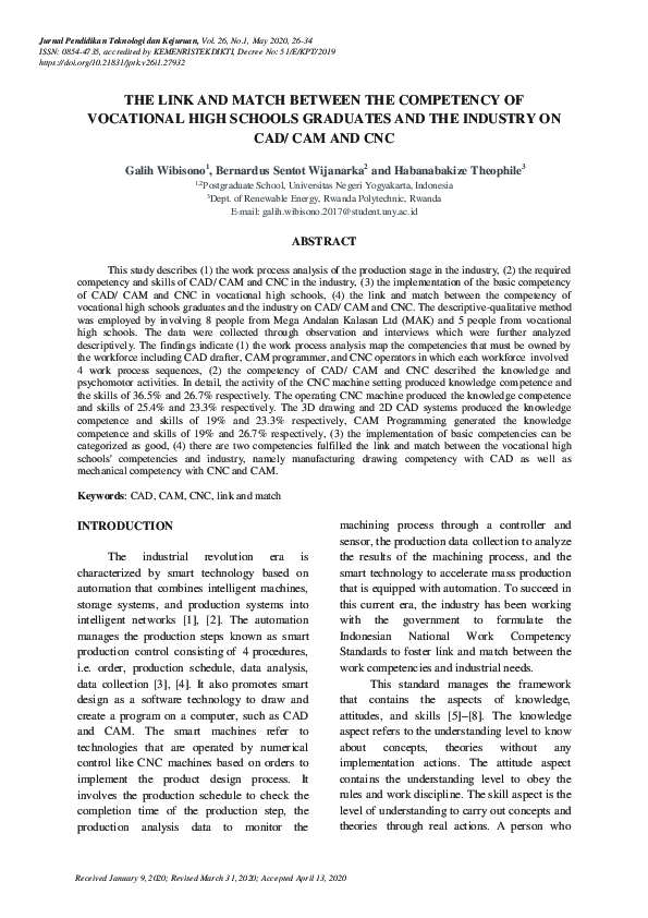 (PDF) The Link and Match between the Competency of Vocational High ...