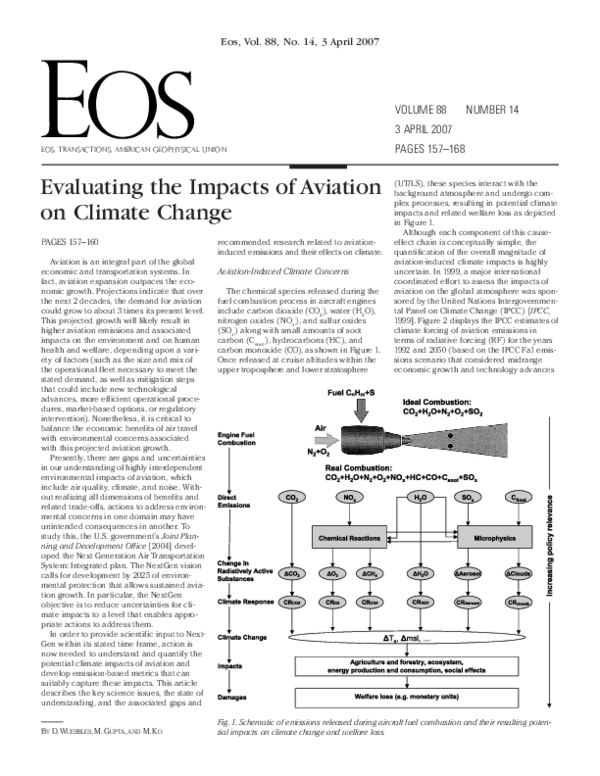 (PDF) Evaluating the Impacts of Aviation on Climate Change
