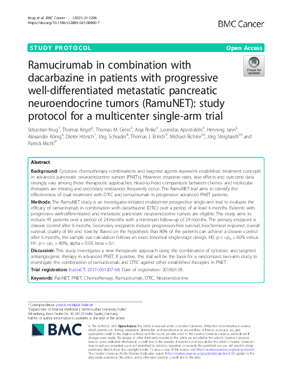 (PDF) Ramucirumab in combination with dacarbazine in patients with ...