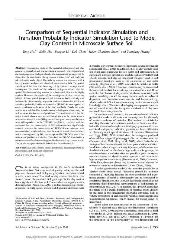 (PDF) Comparison of Sequential Indicator Simulation and Transition ...