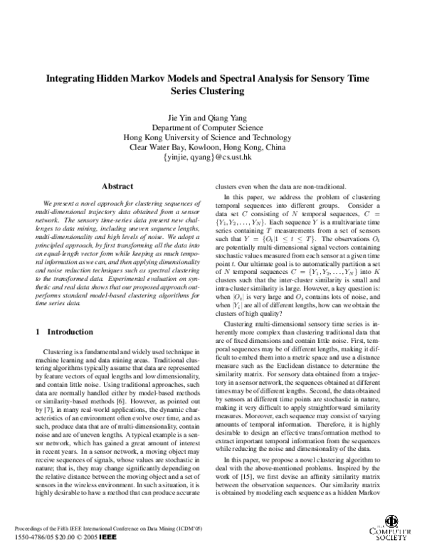 (PDF) Integrating Hidden Markov Models and Spectral Analysis for ...