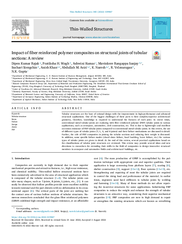 (PDF) Impact of fiber reinforced polymer composites on structural ...