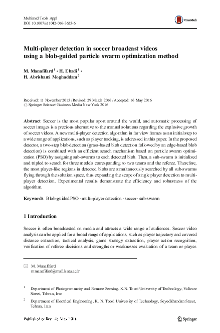 (PDF) Multi-player detection in soccer broadcast videos using a blob ...