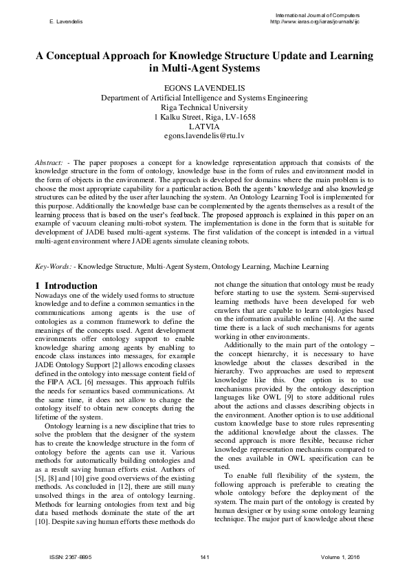(PDF) A Conceptual Approach for Knowledge Structure Update and Learning ...