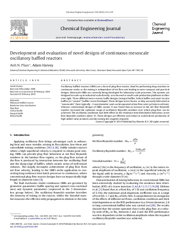 (PDF) Development and evaluation of novel designs of continuous ...