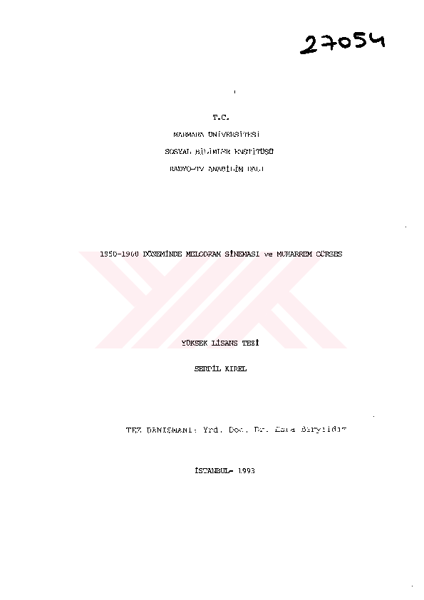 (PDF) 1950-1960 döneminde melodram sineması ve Muharrem Gürses