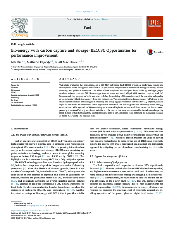 (PDF) Bioenergy With Carbon Capture and Storage (BECCS)