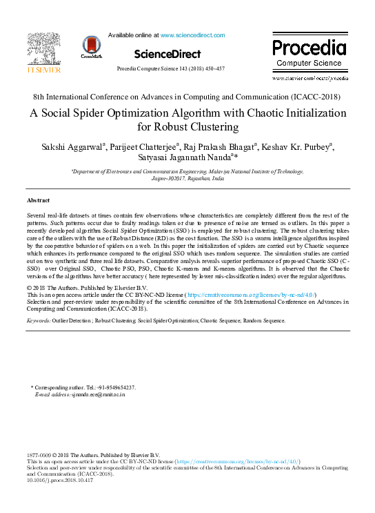 (PDF) A Social Spider Optimization Algorithm with Chaotic ...