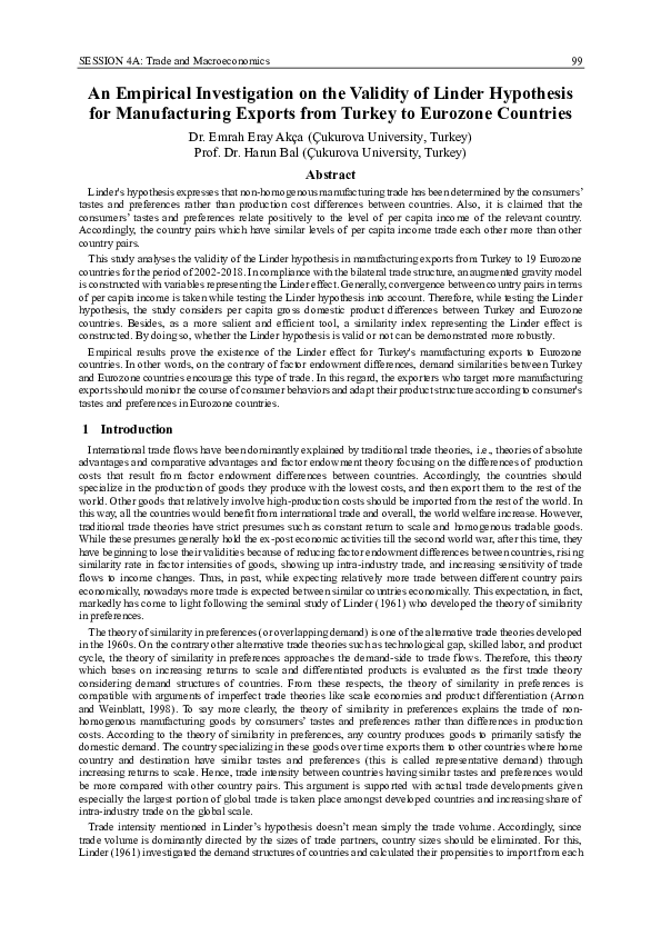 (PDF) An Empirical Investigation on the Validity of Linder Hypothesis ...
