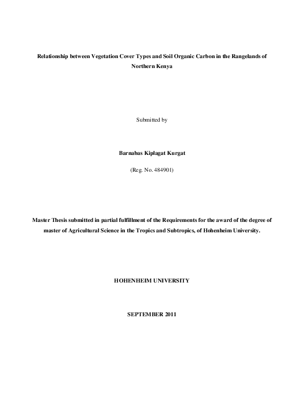 (PDF) Relationship between vegetation cover types and soil organic ...