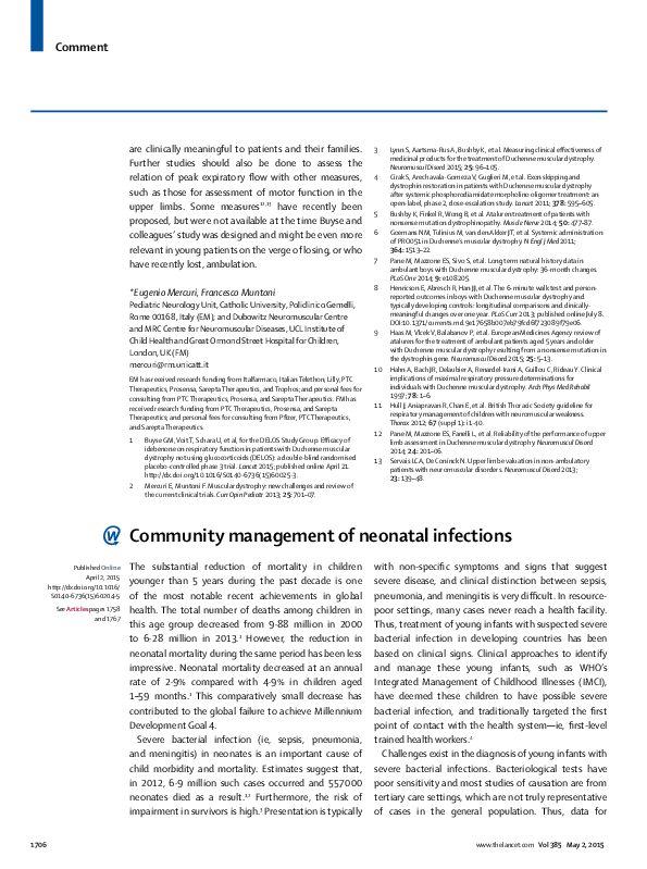 (PDF) Community management of neonatal infections