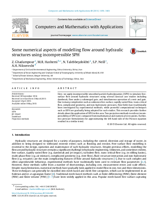 (PDF) Some numerical aspects of modelling flow around hydraulic ...