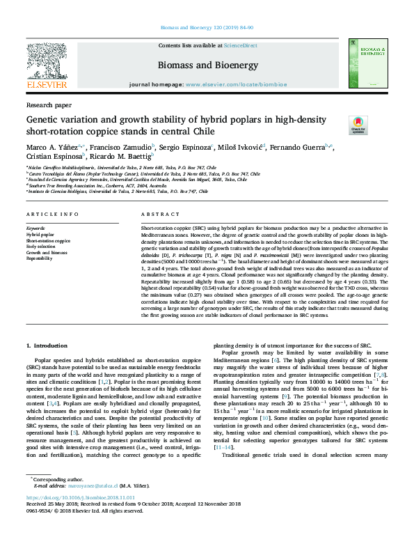 (PDF) Genetic variation and growth stability of hybrid poplars in high ...