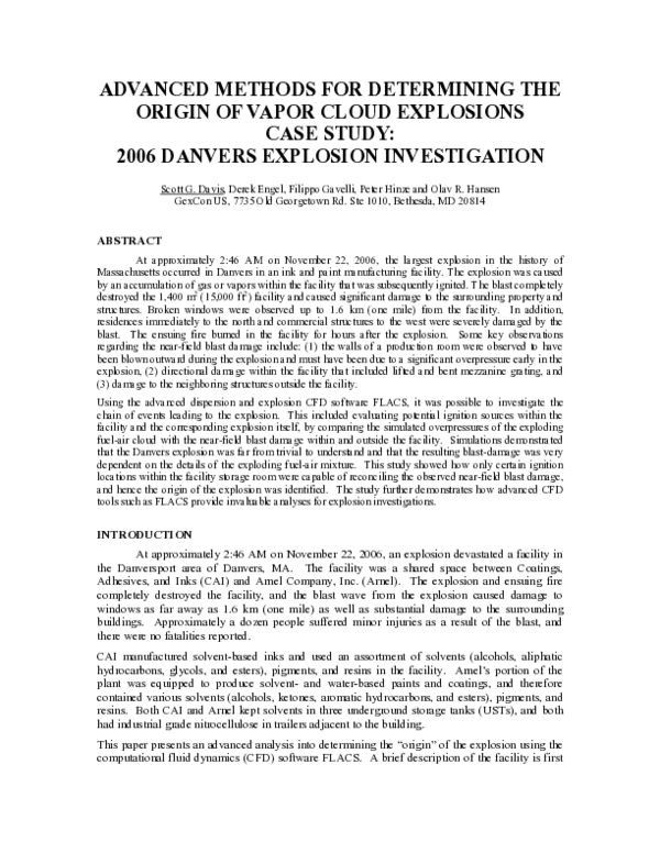 (PDF) Advanced Methods for Determining the Origin of Vapor Cloud ...