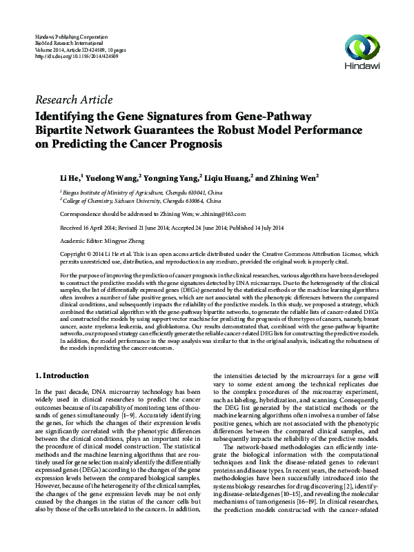 (PDF) Identifying the Gene Signatures from Gene-Pathway Bipartite ...