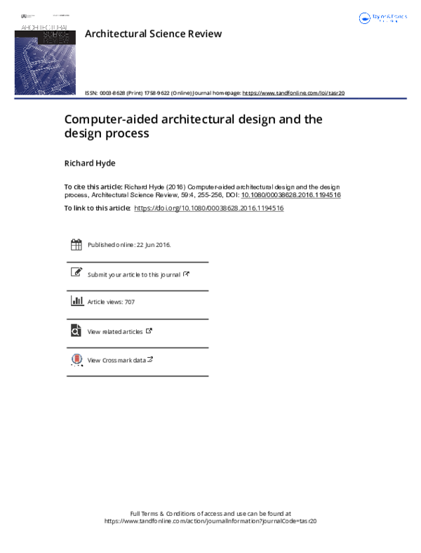 (PDF) Computer-aided architectural design and the design process