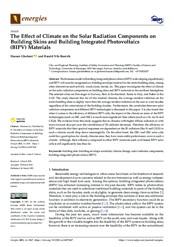 (PDF) The Effect of Climate on the Solar Radiation Components on ...