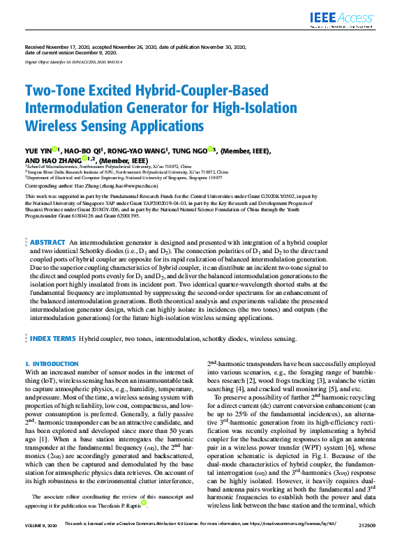 (PDF) Two-Tone Excited Hybrid-Coupler-Based Intermodulation Generator ...