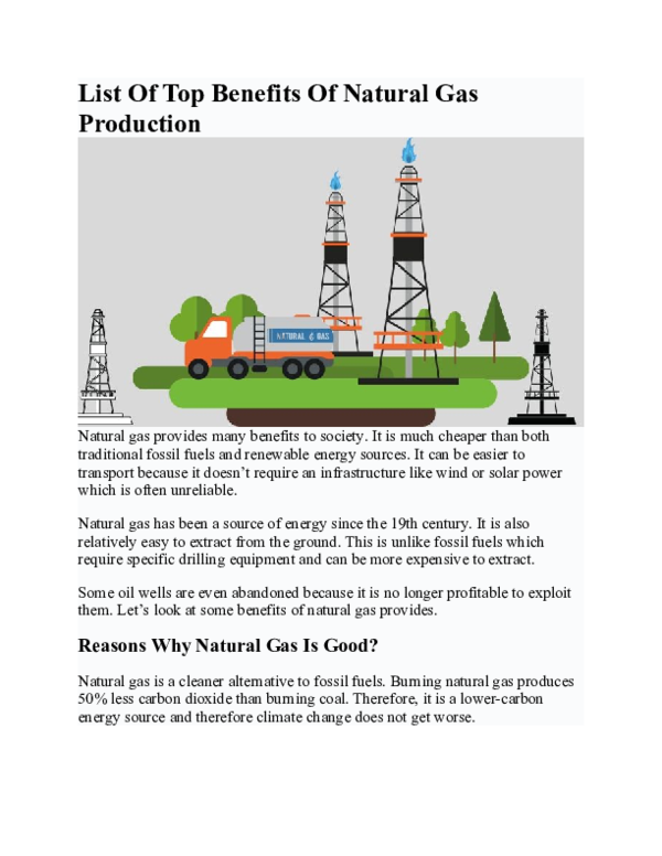 (DOC) List Of Top Benefits Of Natural Gas Production Arslan Sharif
