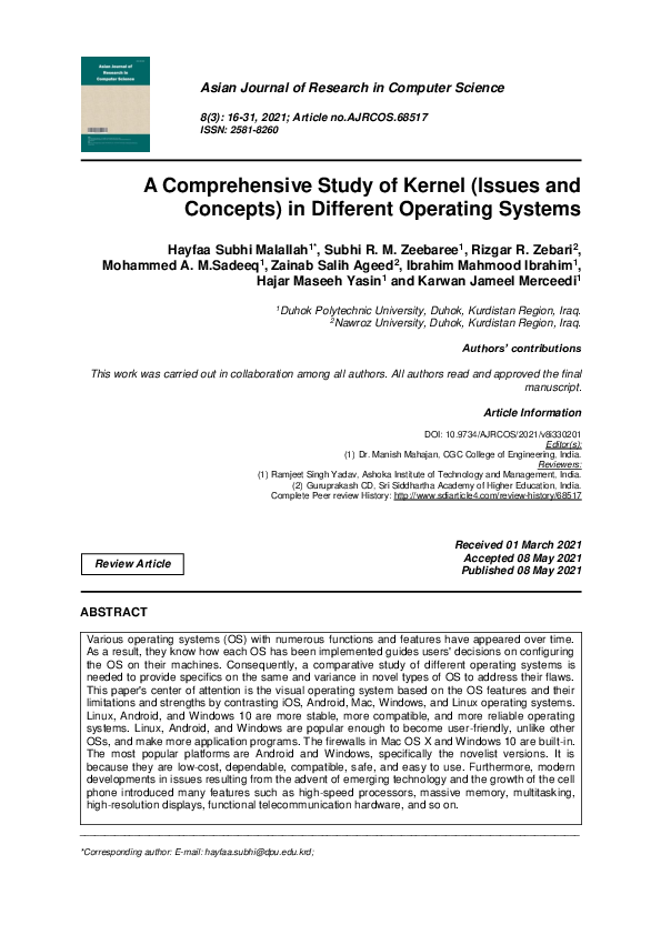 (PDF) A Comprehensive Study of Kernel (Issues and Concepts) in ...