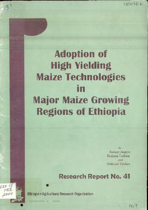 (PDF) Adoption of high yielding maize technologies in major maize ...
