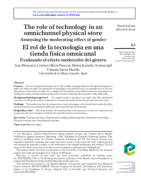 (PDF) The role of technology in an omnichannel physical store