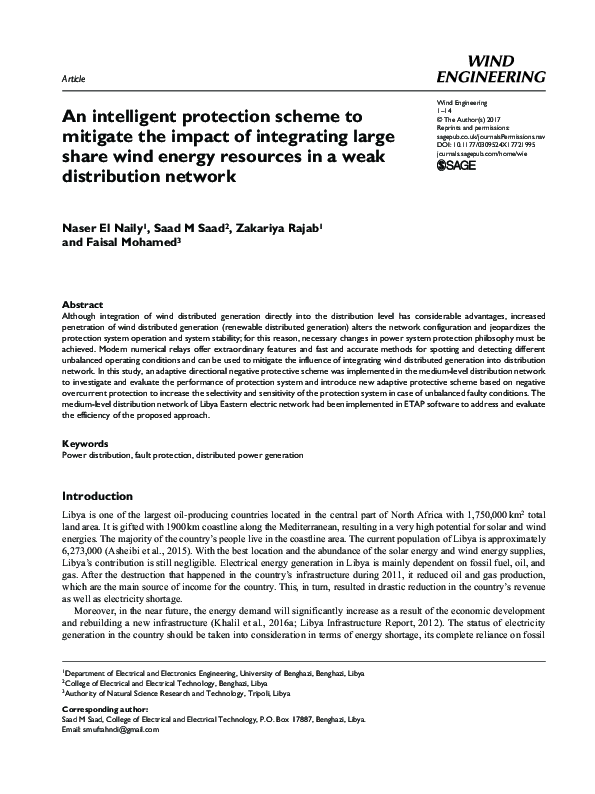 (PDF) An intelligent protection scheme to mitigate the impact of ...