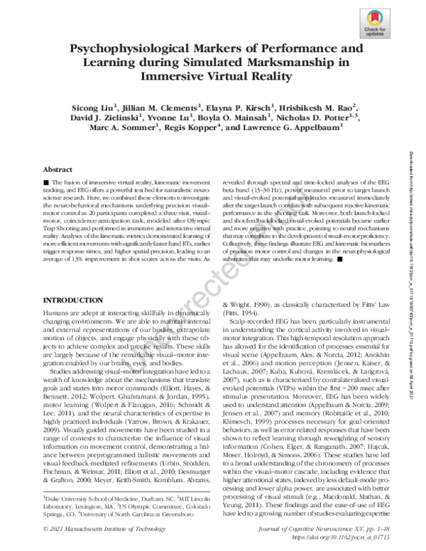 (PDF) Psychophysiological Markers of Performance and Learning during ...