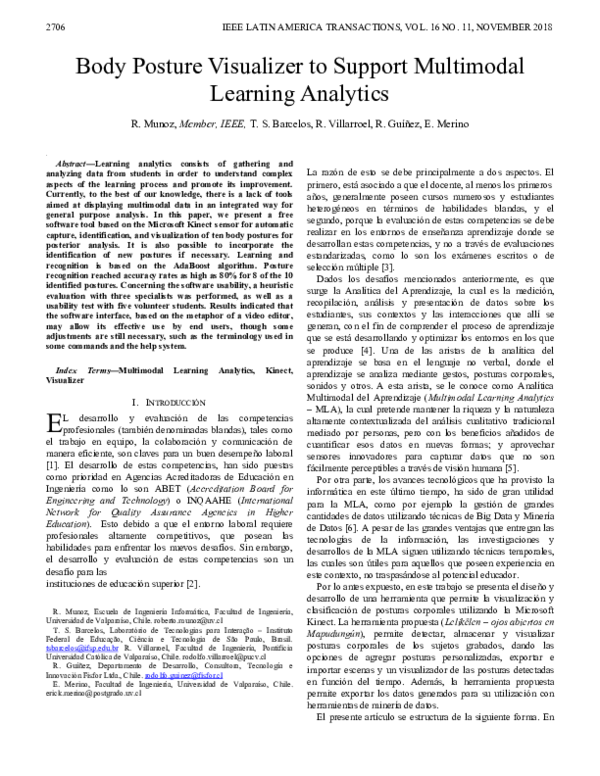 (PDF) Body Posture Visualizer to Support Multimodal Learning Analytics