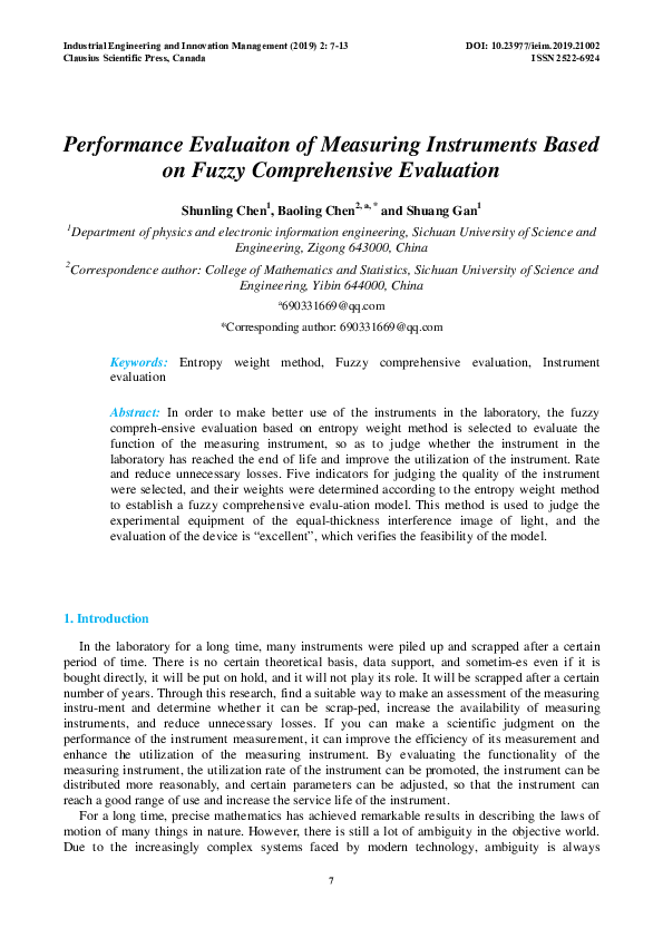 (PDF) Evaluating teaching performance based on fuzzy AHP and ...