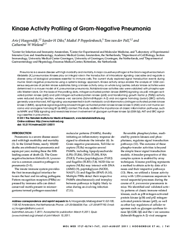 (PDF) Kinase activity profiling of gram-negative pneumonia