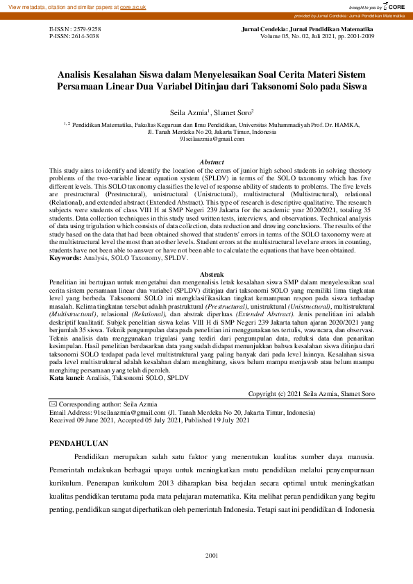  pdf analisis kesalahan siswa dalam menyelesaikan soal cerita materi