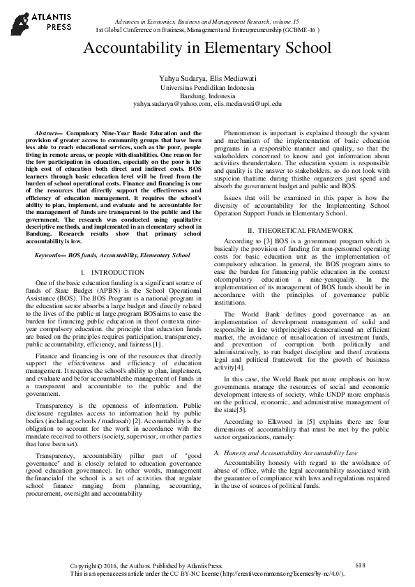 (PDF) Accountability in Elementary School