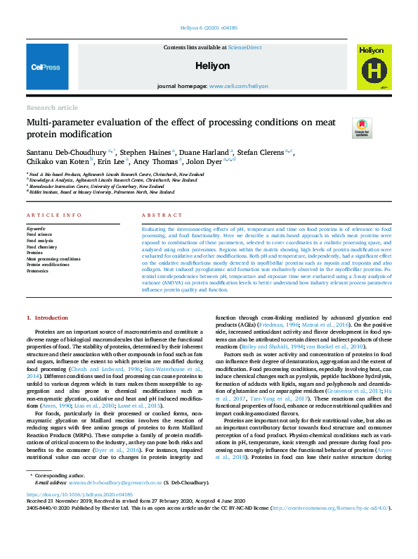 (PDF) Multi-parameter evaluation of the effect of processing conditions ...