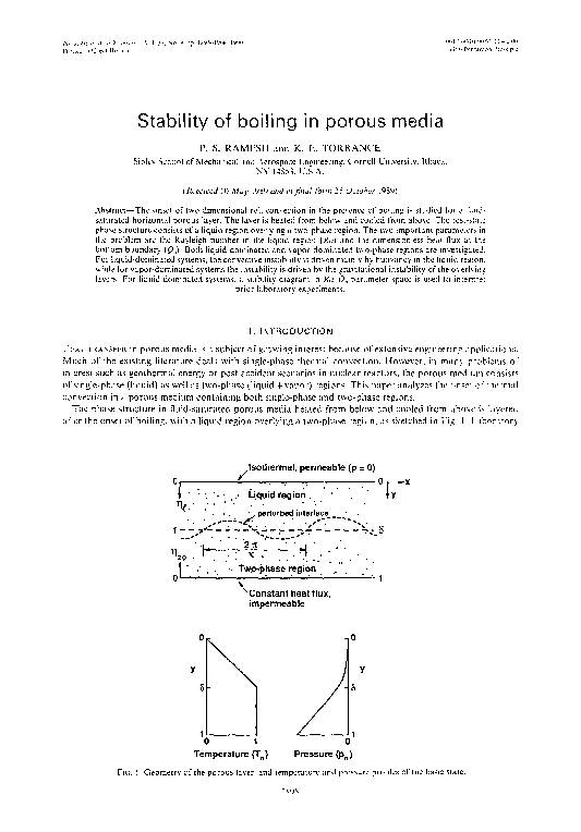 (PDF) Stability of boiling in porous media Palghat Ramesh Academia.edu
