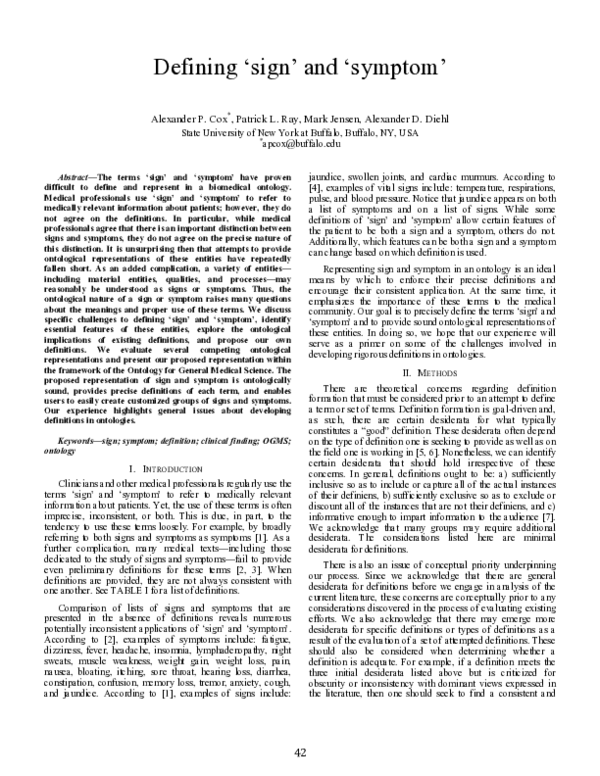 (PDF) Defining ‘sign’and ‘symptom’
