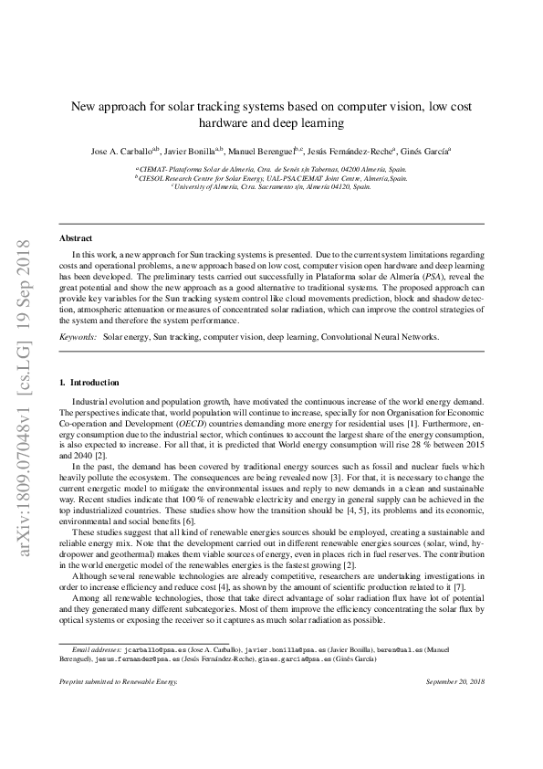 (PDF) New approach for solar tracking systems based on computer vision ...