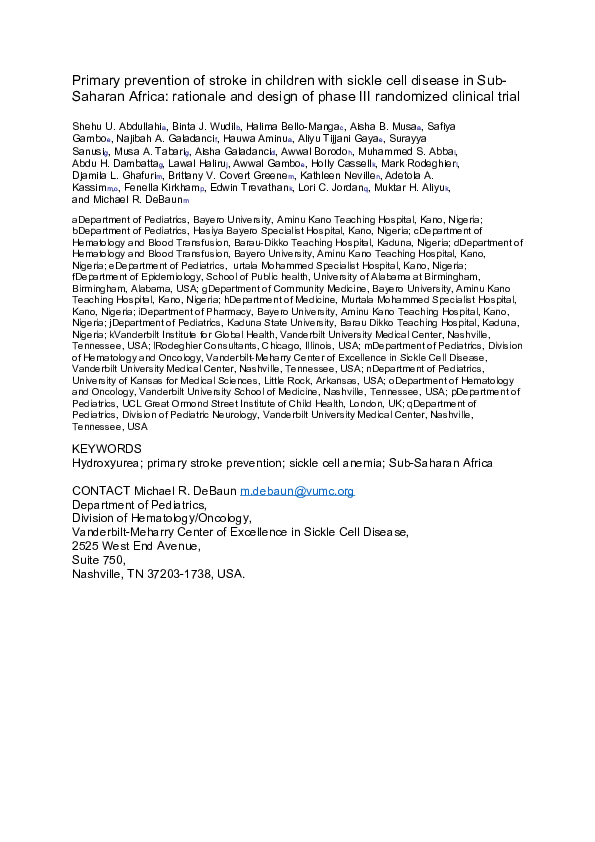 (DOC) Primary prevention of stroke in children with sickle cell anemia ...