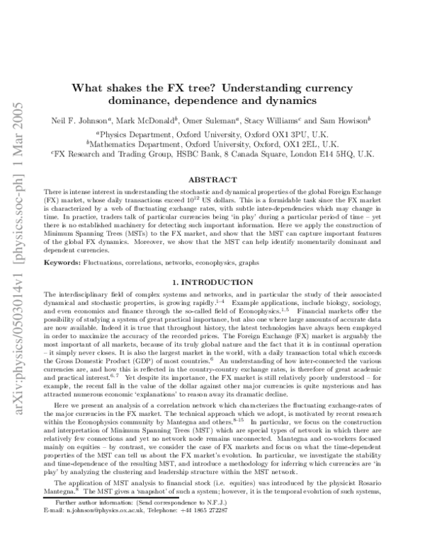 (PDF) What shakes the FX tree? Understanding currency dominance ...
