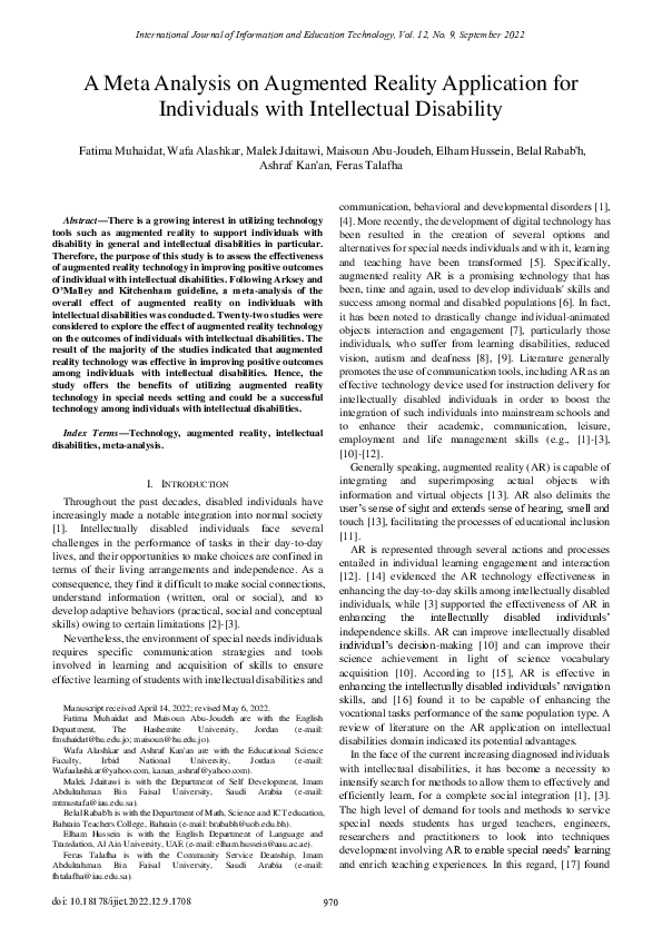 (PDF) A Meta Analysis on Augmented Reality Application for Individuals ...
