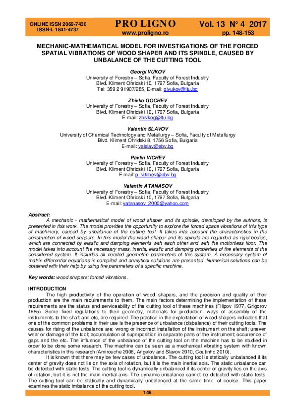 (PDF) Mechanic-Mathematical Model for Investigations of the Forced ...