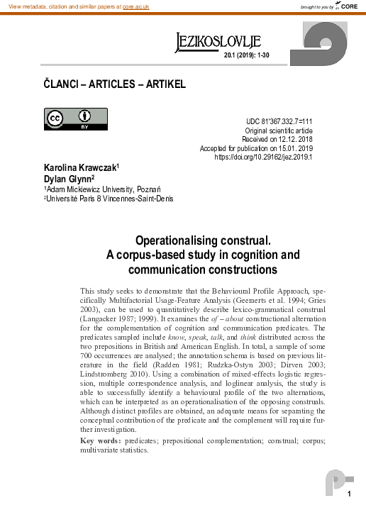 (PDF) Operationalising construal