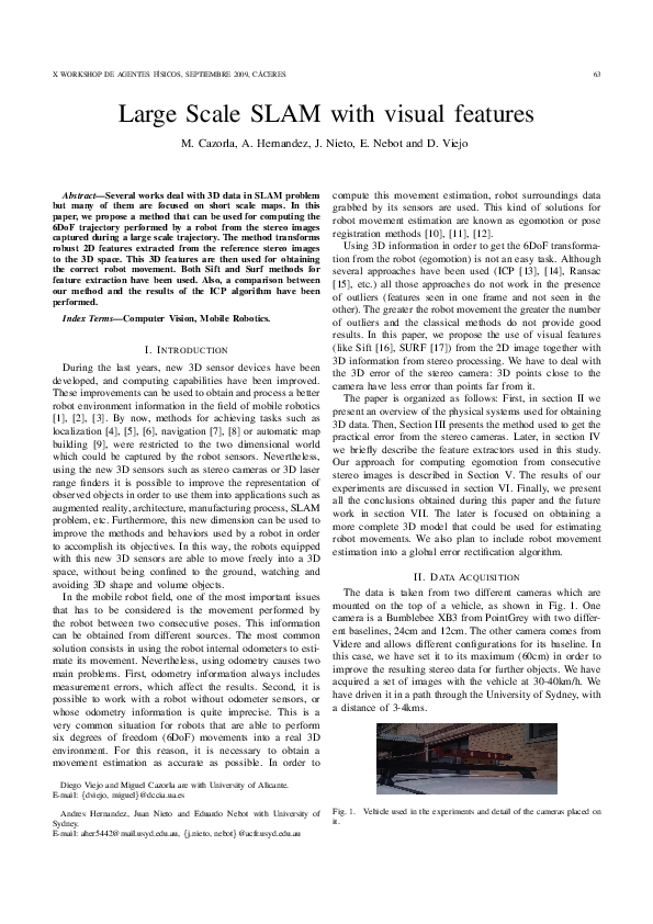 (PDF) Large Scale SLAM with visual features
