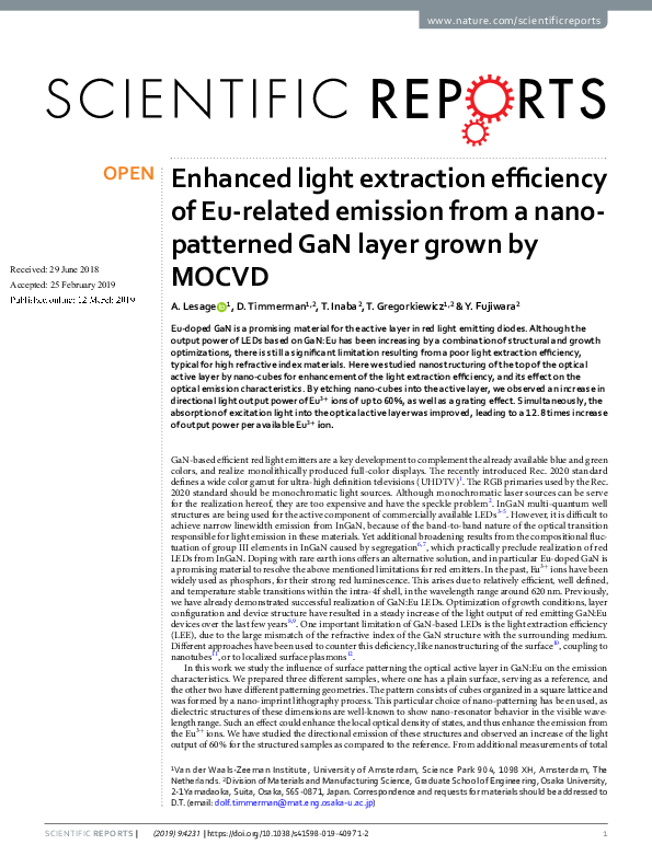 (PDF) Enhanced light extraction efficiency of Eu-related emission from ...