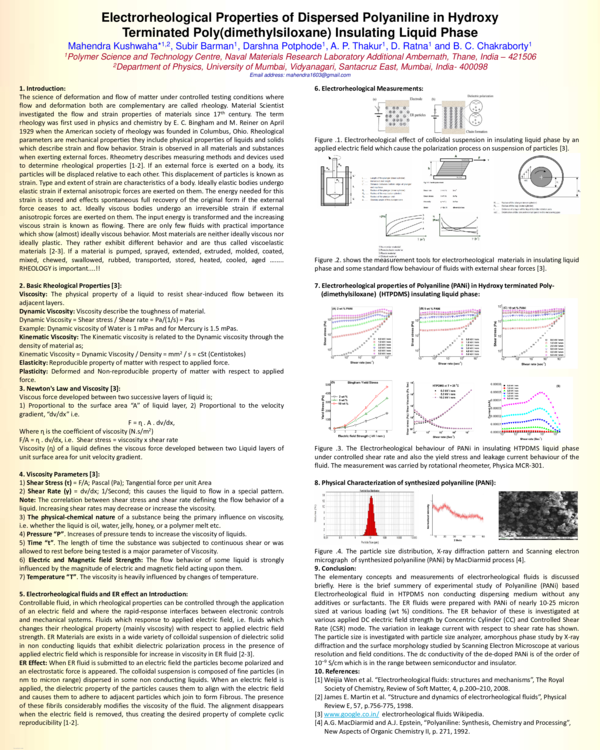 (PDF) Electrorheological Properties of Dispersed Polyaniline in Hydroxy ...